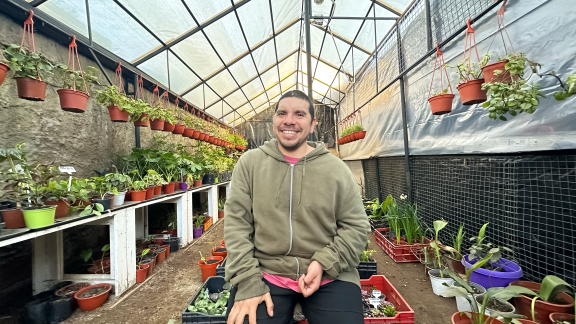 Pablo en el vivero